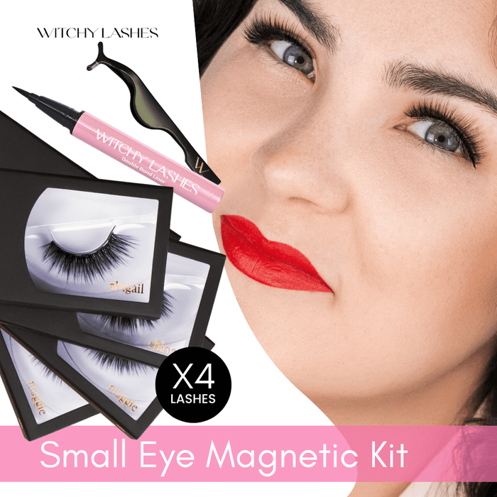 Small Eyes Magnetic Lash Kit with accent and full-band styles for petite eyes